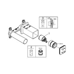 Grohe Einhand Unterputz-Universal-Einbaukörper DN 15, Wandeinbau, 35mm Keramikkartusche... GROHE-23200002 4005176519901 (Abb. 1)