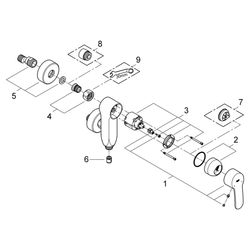 Grohe Eurostyle Cosmopolitan Vertica Einhand-Brausebatterie, Wandmontage, Chrom, 233000... GROHE-23300000 4005176923852 (Abb. 1)