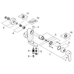Grohe Eurostyle Cosmopolitan Vertica Einhand-Wannenbatterie, Wandmontage, Chrom, 233010... GROHE-23301000 4005176923869 (Abb. 1)