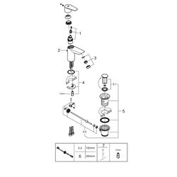 Grohe BauEdge Waschtischarmatur Einlochmontage Einhand, mit Temperaturbegrenzer, Chrom,... GROHE-23328001 4005176556241 (Abb. 1)
