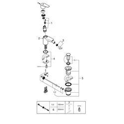 Grohe BauEdge Bidetarmatur Einlochmontage Einhand, mit Temperaturbegrenzer, 1 1/4" Abla... GROHE-23331001 4005176556494 (Abb. 1)