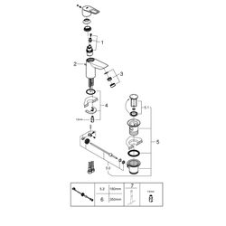 Grohe BauLoop Einhand-Waschtischbatterie, S-Size, Temperaturbegrenzer, EcoJoy 5,7l/min,... GROHE-23335001 4005176529566 (Abb. 1)
