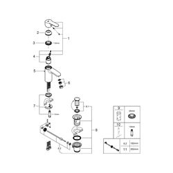 Grohe Eurostyle Cosmopolitan Waschtischarmatur, Einhand, mit Zugstangen-Ablaufgarnitur,... GROHE-2337420E 4005176936678 (Abb. 1)