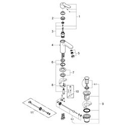 Grohe Eurostyle Cosmopolitan Waschtischarmatur, Einhand, EcoMode, Chrom, 2338720E... GROHE-2338720E 4005176938382 (Abb. 1)