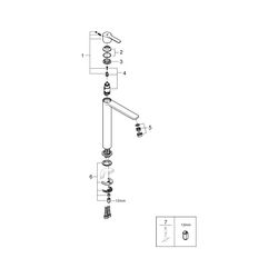 Grohe Lineare Einhand-Waschtischbatterie, XL-Size, 1-Loch-Montage, für freist. Waschsch... GROHE-23405001 4005176409134 (Abb. 1)