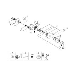 Grohe BauFlow 1-Loch-Einhand-Brausebatterie Wandmontage, Chrom, 23755000... GROHE-23755000 4005176388187 (Abb. 1)
