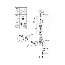 Grohe BauFlow Einhand-Wannenbatterie Wandmontage, Chrom, 23756000... GROHE-23756000 4005176388392 (Abb. 1)