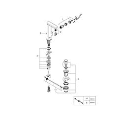 Grohe Plus Einhand-Waschtischbatterie, L-Size, 1-Loch-Montage, 1 1/4" Zugstangen-Garnit... GROHE-23851003 4005176496523 (Abb. 1)