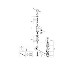 Grohe Plus Einhand-Waschtischbatterie, S-Size, 1-Loch-Montage, 1 1/4" Zugstangen-Garnit... GROHE-23870003 4005176529719 (Abb. 1)