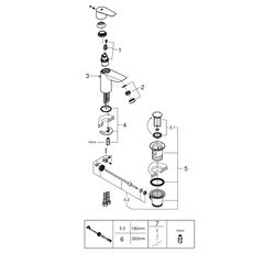 Grohe BauEdge Waschtischarmatur Einlochmontage Einhand, S-Size mit Temperaturbegrenzer,... GROHE-23894001 4005176554896 (Abb. 1)