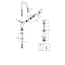Grohe BauEdge Waschtischbatterie Einlochmontage Einhand, L-Size, mit Temperaturbegrenze... GROHE-23911001 4005176555237 (Abb. 1)