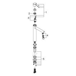 Grohe Concetto Einhand-Waschtischbatterie, XL-Size, Chrom, 23920001... GROHE-23920001 4005176583421 (Abb. 1)