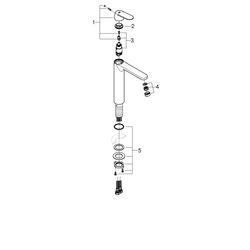 Grohe Eurosmart Cosmopolitan Einhand-Waschtischbatterie, XL-Size, für freistehende Wasc... GROHE-23921000 4005176583438 (Abb. 1)