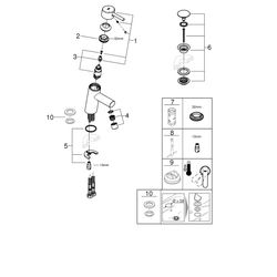 Grohe Concetto Einhand-Waschtischbatterie, S-Size, Push-Open-Ablaufgarnitur, Chrom, 239... GROHE-23931001 4005176584015 (Abb. 1)