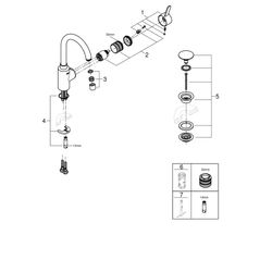 Grohe Eurosmart Cosmopolitan Einhand-Waschtischbatterie, L-Size, glatter Körper, Push-O... GROHE-23933001 4005176584039 (Abb. 1)