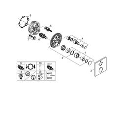 Grohe Grohtherm Thermostat-Brausebatterie, eckig, mit integrierter 2-Wege-Umstellung, F... GROHE-24079000 4005176466045 (Abb. 1)