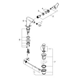 Grohe Allure Einhand-Bidetbatterie, mit Zugstangen-Garnitur, Warm Sunset, 24160DA1... GROHE-24160DA1 4005176596285 (Abb. 1)