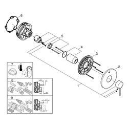 Grohe Essence Einhand-Brausebatterie, 1-Loch-Montage, Fertigmontageset für Rapido Smart... GROHE-24168KF1 4067393019855 (Abb. 1)