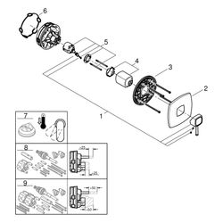 Grohe Grandera Einhand-Brausebatterie, Fertigmontageset für Rapido SmartBox, Chrom, 242... GROHE-24259000 4005176758348 (Abb. 1)