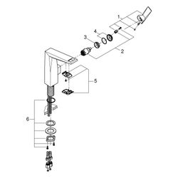 Grohe Allure Brilliant Einhand-Waschtischbatterie, L-Size, 1-Loch, glatter Körper, Supe... GROHE-24345DC0 4005176759789 (Abb. 1)