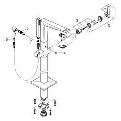 Grohe Allure Brilliant Einhand-Wannenbatterie, Bodenmontage, Fertigmontageset für 45984... GROHE-24348AL0 4005176759895 (Abb. 1)