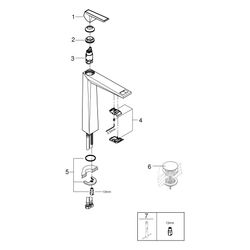 Grohe Allure Brilliant PC Einhand-Waschtischbatterie XL-Size, Griff Vanilla Noir Caesar... GROHE-24419DC0 4005176795497 (Abb. 1)