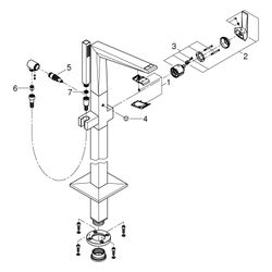 Grohe Allure Brilliant PC Wannenbatterie, Bodenmontage, Fertigmontageset für 45984, Gri... GROHE-24422AL0 4005176795183 (Abb. 1)