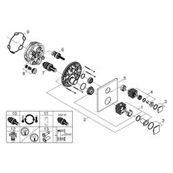 Grohe Allure Brilliant Thermostat-Brausebatterie 24430, Griff Vanilla Noir Caesarstone,... GROHE-24430AL0 4005176794889 (Abb. 1)