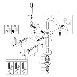 Grohe Atrio Private Collection Wannenbatterie, Bodenmontage, für Hebelgriffe, Fertigmon... GROHE-25227000 4005176508356 (Abb. 1)