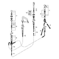 Grohe Essence 4-Loch-Einhand-Wannenkombination, Supersteel, 25251DC1... GROHE-25251DC1 4005176711862 (Abb. 1)