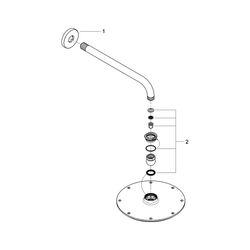 Grohe Rainshower Cosmopolitan 210 Kopfbrauseset, Brausearm 286mm, Chrom, 26052000... GROHE-26052000 4005176937064 (Abb. 1)