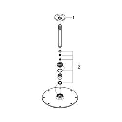 Grohe Rainshower Cosmopolitan 210 Kopfbrauseset, Deckenauslass 142mm, 8,5l/min, Chrom, ... GROHE-26063000 4005176937170 (Abb. 1)