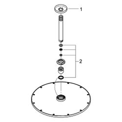 Grohe Rainshower Cosmopolitan 310 Kopfbrauseset, Deckenauslass 142mm, max. Durchfluss 8... GROHE-26067GL0 4005176427268 (Abb. 1)