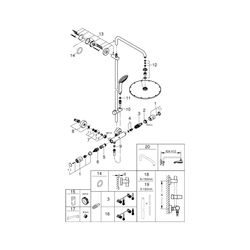 Grohe Euphoria System 310 Duschsystem mit Aufputz-Thermostatbatterie, Wandmontage, Supe... GROHE-26075DC0 4005176371219 (Abb. 1)