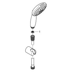 Grohe Tempesta 110 Wandhalterset, 2 Strahlarten Rain/Jet, Handbrausehalter, Relexaflex... GROHE-261642433 4067393015734 (Abb. 1)