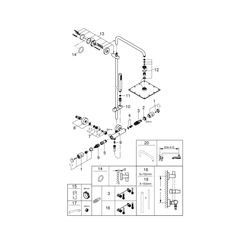 Grohe Euphoria System 230 Duschsystem, mit Aufputz-Thermostatbatterie, Wandmontage, Spe... GROHE-26187000 4005176310744 (Abb. 1)