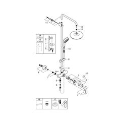 Grohe Tempesta Cosmopolitan 210 Duschsystem mit Einhandmischer, Chrom, 26224001... GROHE-26224001 4005176408168 (Abb. 1)