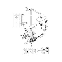 Grohe Duschsystem Rainshower System SmartControl Duo 360, mit Aufputz-Thermostatbatteri... GROHE-26250000 4005176316999 (Abb. 1)