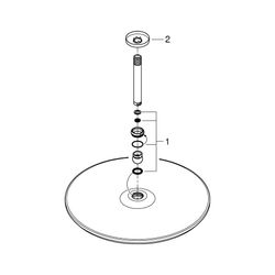 Grohe Rainshower Cosmopolitan 400 Kopfbrauseset, Deckenauslass 142mm, 1 Strahlart, 7,5l... GROHE-26256000 4005176318597 (Abb. 1)