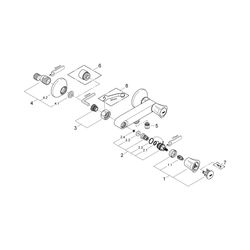 Grohe Costa Zweigriff-Brausebatterie DN 15, Wandmontage, Chrom, 26330001... GROHE-26330001 4005176843112 (Abb. 1)