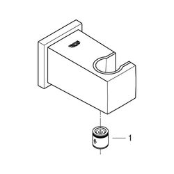 Grohe Euphoria Cube Wandanschlussbogen mit Wandbrausehalter, Außengewinde, eigensicher,... GROHE-26370AL0 4005176556821 (Abb. 1)