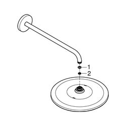 Grohe Rainshower Mono 310 Kopfbrauseset, Brausearm 422mm, Chrom, 26557000... GROHE-26557000 4005176481710 (Abb. 1)