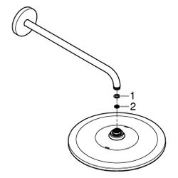 Grohe Rainshower Mono 310 Kopfbrauseset, Brausearm 422mm, 1 Strahlart, Brauseboden Chro... GROHE-26558GN0 4005176557644 (Abb. 1)