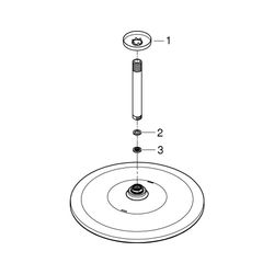 Grohe Rainshower Kopfbrauseset 310 Mono Deckenauslass 142mm, Chrom, 26559000... GROHE-26559000 4005176481734 (Abb. 1)