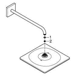 Grohe Rainshower Mono 310 Cube Kopfbrauseset, Brausearm 422mm, 1 Strahlart, max. Durchf... GROHE-26564DA0 4005176557767 (Abb. 1)