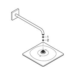 Grohe Rainshower Mono 310 Cube Kopfbrauseset, Brausearm 422mm, 1 Strahlart, max. Durchf... GROHE-26564DC0 4005176526275 (Abb. 1)