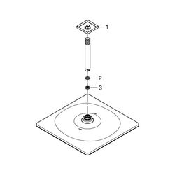 Grohe Rainshower Mono 310 Cube Kopfbrauseset, Deckenauslass 142mm, 1 Strahlart, max. Du... GROHE-26566DC0 4005176526282 (Abb. 1)