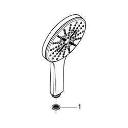 Grohe Rainshower SmartActive 130 Handbrause, 3 Strahlarten, bei 3 bar 8,5l/min, Chrom, ... GROHE-26574000 4005176485916 (Abb. 1)