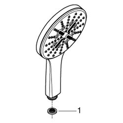 Grohe Rainshower SmartActive 130 Handbrause, 3 Strahlarten, bei 3 bar 8,5l/min, Cool Su... GROHE-26574GN0 4005176558528 (Abb. 1)