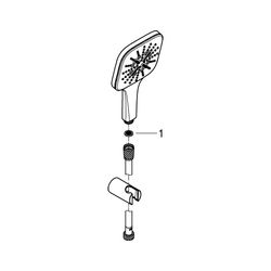Grohe Rainshower SmartActive 130 Cube Wandhalterset, 3 Strahlarten, Handbr. verstellb.,... GROHE-26589000 4005176486395 (Abb. 1)